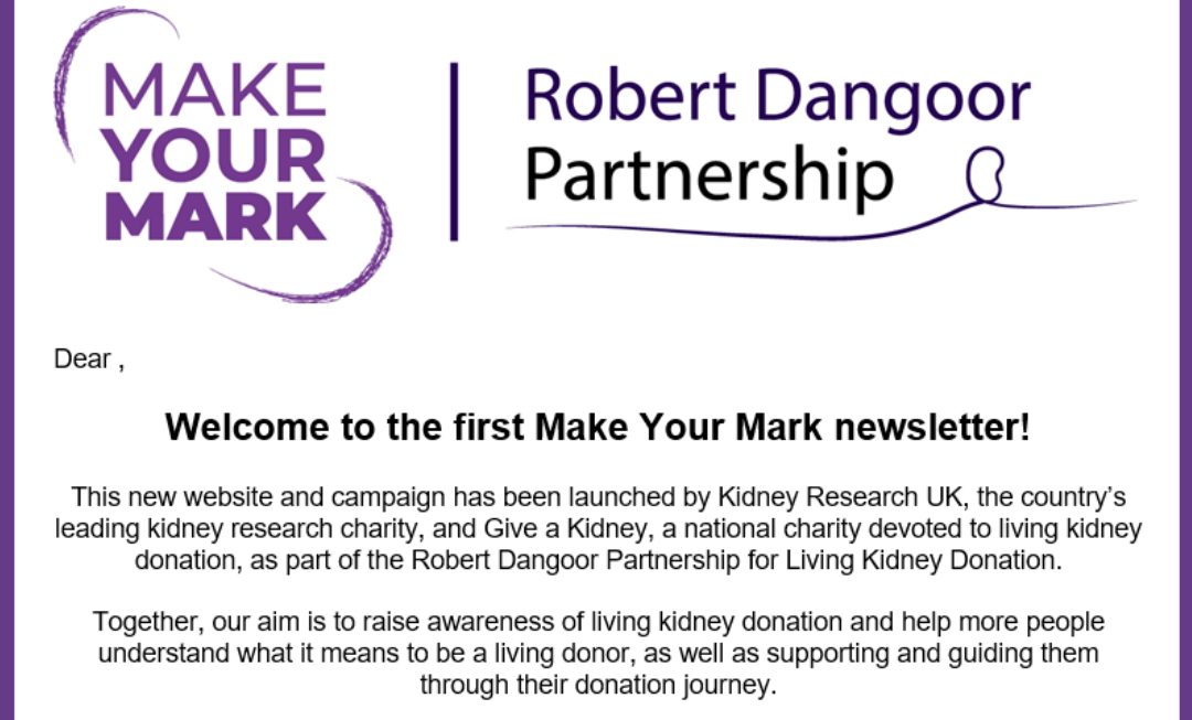 First Make your Mark e-Newsletter Releases